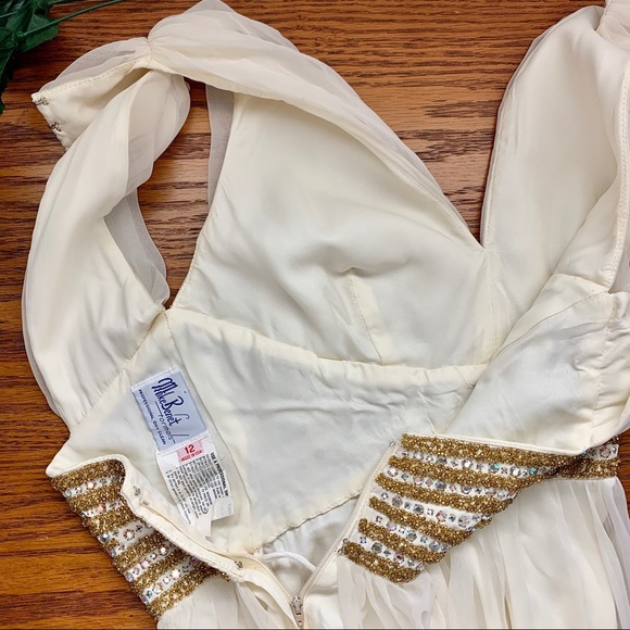 Stunning Mike Benet Vintage Formal Rhinestone Gown - Picture 2 of 7